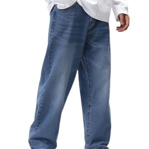 Ben Martin Men Jeans || Baggy Fit Jean's for Man || Loose Fit High Rise Denim || Stretchable Casual Wear Jean,s || Dance Rap Rapping Style Pant for Men || Denim Cotton Jeans